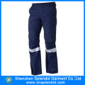 Blue Wear Outdoor Cotton Safety Ladies Pantalons de travail